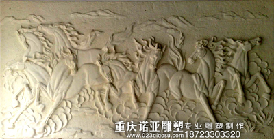 重庆雕塑制作砂岩中式风格雕塑1 (2)