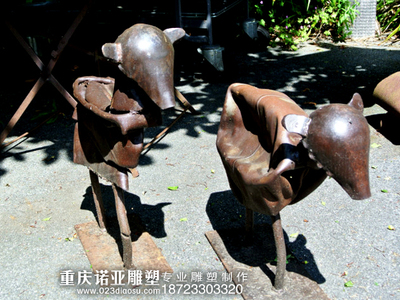 重庆铁艺雕塑卡通动物雕塑