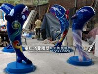 重庆玻璃钢雕塑海豚制作
